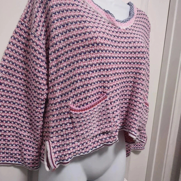 Beautiful Sweater Choles open Knit long-sleeved Cropped Baggy Pullover Sweater - Picture 4 of 8